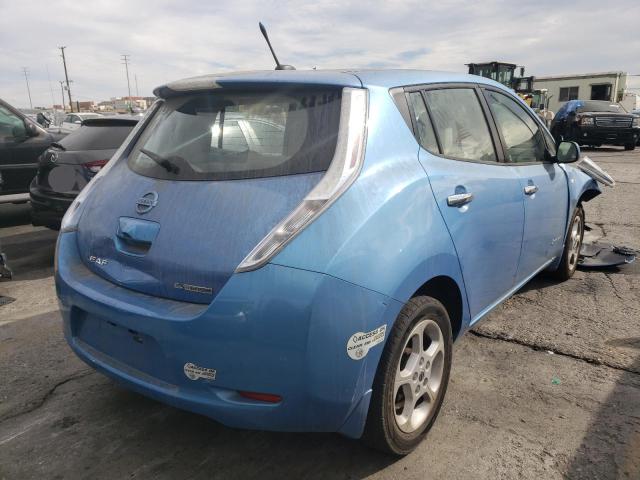 JN1AZ0CP5BT008716 - 2011 NISSAN LEAF SV BLUE photo 4