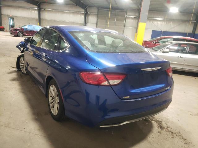 1C3CCCAB5GN183869 - 2016 CHRYSLER 200 LIMITE BLUE photo 3