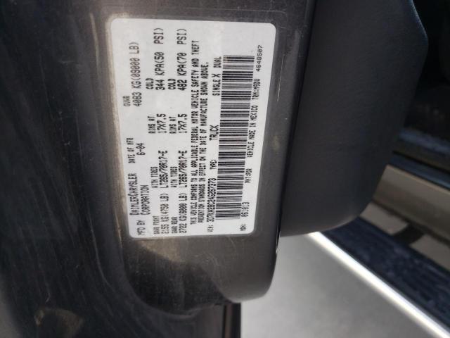 3D7KA28C24G267373 - 2004 DODGE RAM 2500 S CHARCOAL photo 10