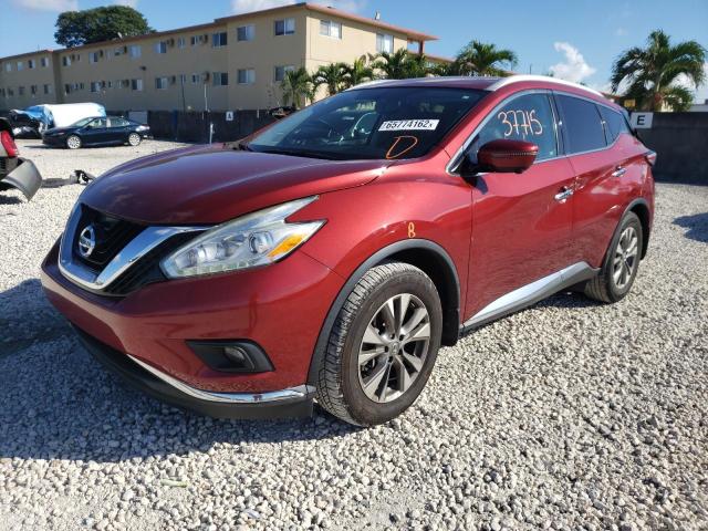 5N1AZ2MG1HN199311 - 2017 NISSAN MURANO S RED photo 2