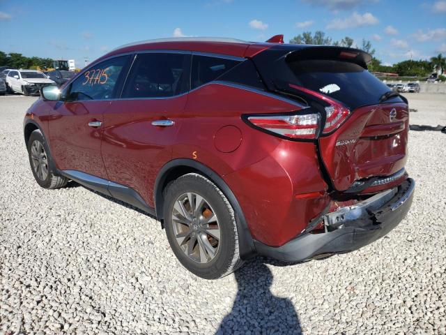 5N1AZ2MG1HN199311 - 2017 NISSAN MURANO S RED photo 3