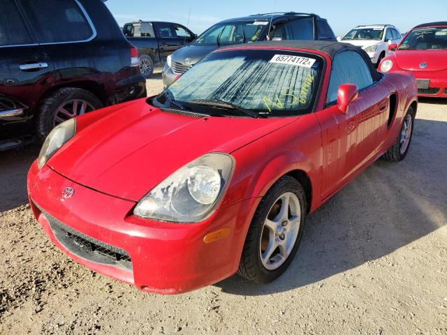 JTDFR3201Y0009980 - 2000 TOYOTA MR2 SPYDER RED photo 2