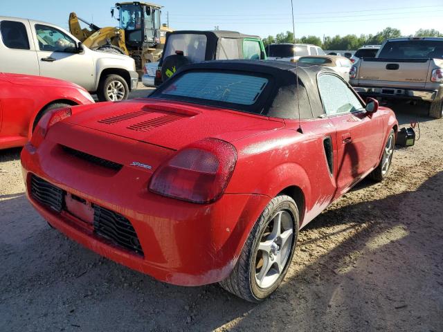 JTDFR3201Y0009980 - 2000 TOYOTA MR2 SPYDER RED photo 4