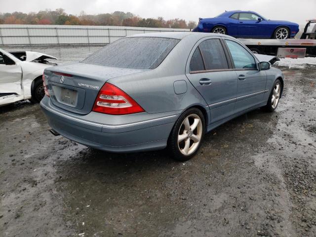 WDBRF40J24A591467 - 2004 MERCEDES-BENZ C 230K SPO BLUE photo 4