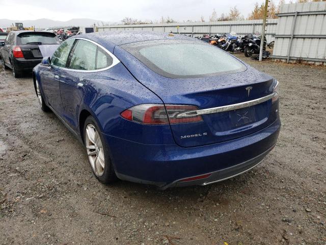 5YJSA1E15FF116091 - 2015 TESLA MODEL S Կապույտ լուսանկար 3