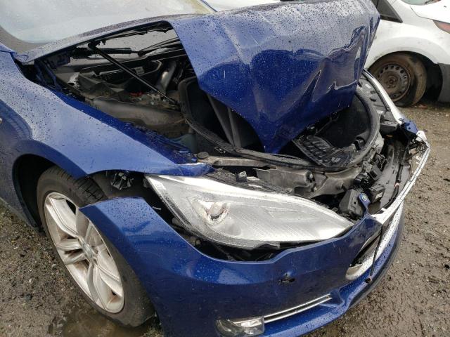 5YJSA1E15FF116091 - 2015 TESLA MODEL S Կապույտ լուսանկար 9