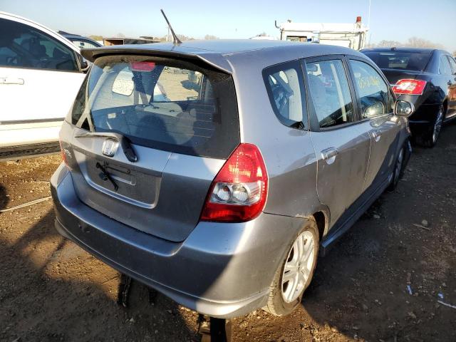 JHMGD38607S063271 - 2007 HONDA FIT S GRAY photo 4