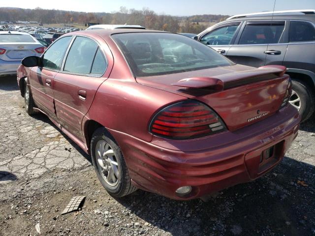 1G2NF52E72M646579 - 2002 PONTIAC GRAND AM S MAROON photo 3