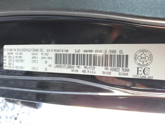 1J4GA59147L208549 - 2007 JEEP WRANGLER S BLACK photo 10