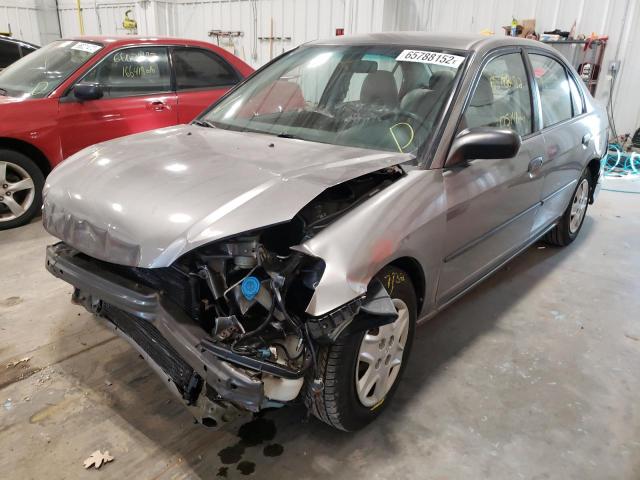 2HGES16315H624241 - 2005 HONDA CIVIC DX V GRAY photo 2