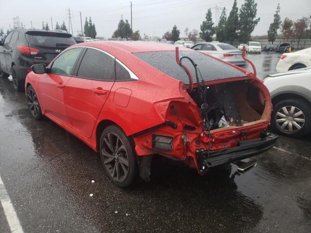 2HGFC2F88KH593150 - 2019 HONDA CIVIC SPOR 红色 照片 3