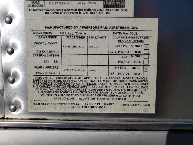 1STJFYJ29DJ527246 - 2013 AIRS INTERNATIO 银色 照片 10