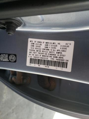 1HGCR2F13HA024105 - 2017 HONDA ACCORD SPO SILVER photo 10