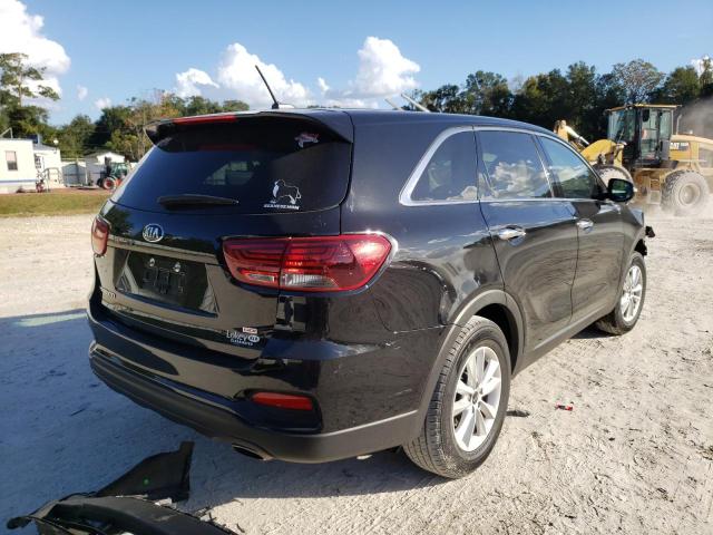 5XYPG4A35LG638558 - 2020 KIA SORENTO L BLACK photo 4