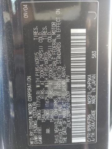 JTLKT324150198309 - 2005 TOYOTA SCION XB 黑色 照片 10