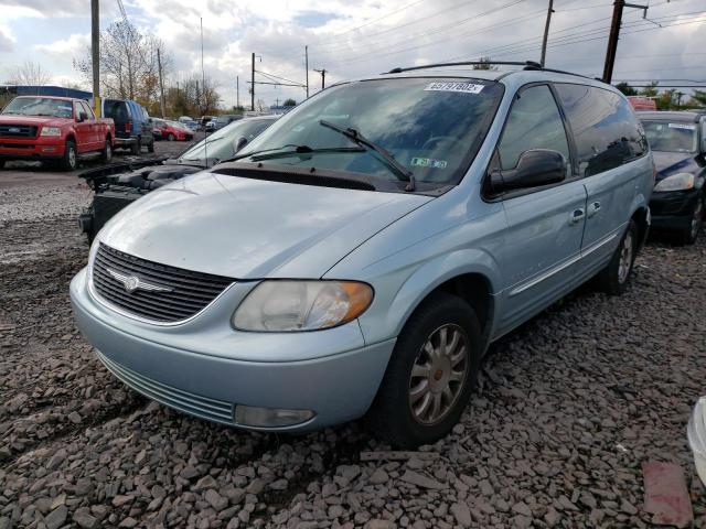 2C4GP54L81R179147 - 2001 CHRYSLER TOWN & COU BLUE photo 2