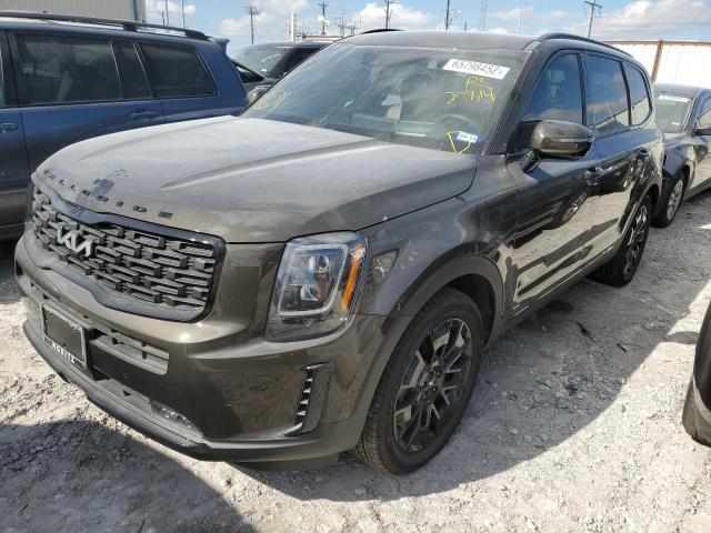 5XYP5DHC0NG277514 - 2022 KIA TELLURIDE GRAY photo 2