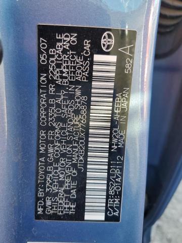 JTDKB20UX77658878 - 2007 TOYOTA PRIUS HYBR BLUE photo 10