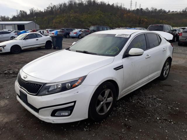 KNAGM4A78E5498221 - 2014 KIA OPTIMA WHITE photo 2