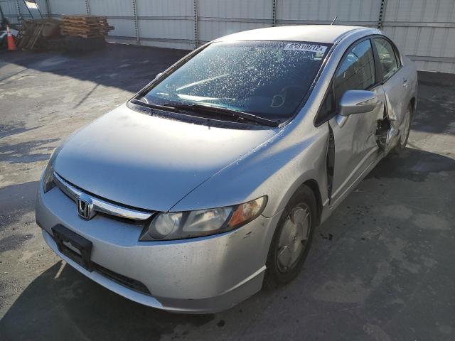 JHMFA36297S013408 - 2007 HONDA CIVIC HYBR SILVER photo 2