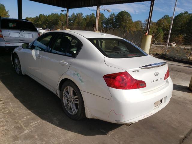 JN1DV6AP5CM****** - 2012 INFINITI G25 BASE WHITE photo 3