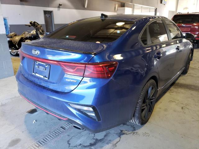 3KPF34AD8ME****** - 2021 KIA FORTE GT L BLUE photo 4