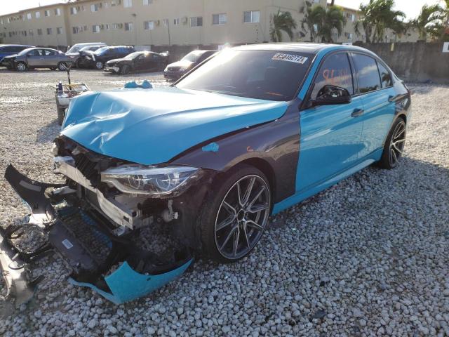 WBA8B7G31HNU38222 - 2017 BMW 340 XI TURQUOISE photo 2