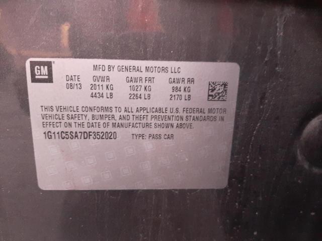 1G11C5SA7DF352020 - 2013 CHEVROLET MALIBU 1LT 黑色 照片 12