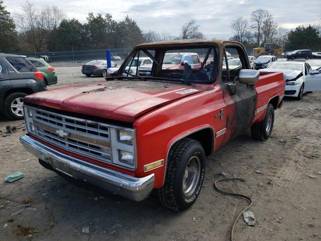 1GCDR14K0HF324289 - 1987 CHEVROLET R10 RED photo 2