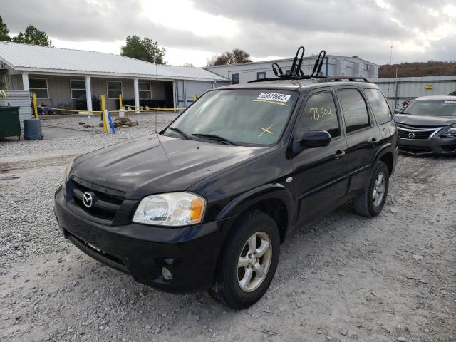 4F2YZ041X5KM31744 - 2005 MAZDA TRIBUTE BLACK photo 2