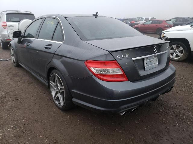 WDDGF77X09F237189 - 2009 MERCEDES-BENZ C 63 AMG GRAY photo 3