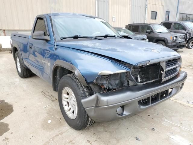 1B7FL16X42S718251 - 2002 DODGE DAKOTA BAS BLUE photo 1