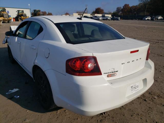 1B3BD4FB4BN572726 - 2011 DODGE AVENGER EX WHITE photo 3