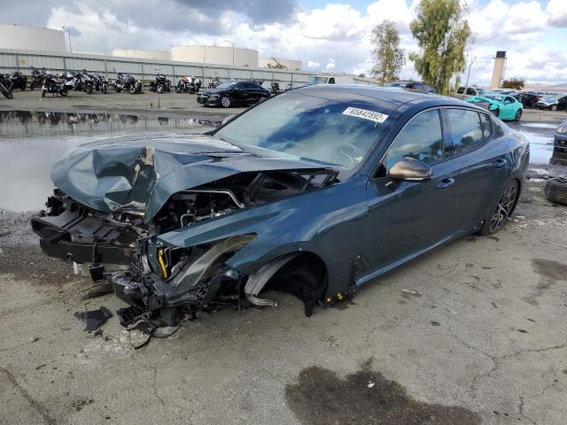 KNAE35LD7N6115933 - 2022 KIA STINGER GT BLUE photo 2