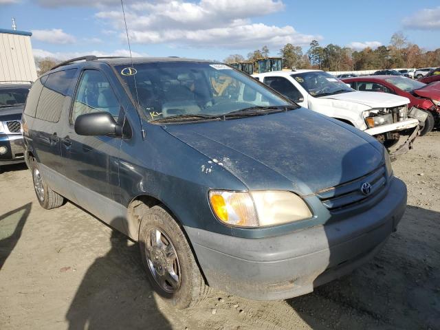 4T3ZF13C31U355324 - 2001 TOYOTA SIENNA LE BLUE photo 1