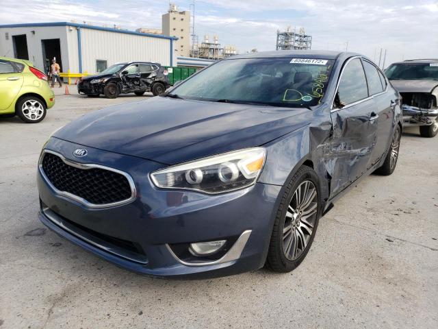 KNALN4D75E5120798 - 2014 KIA CADENZA PR BLUE photo 2