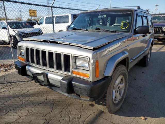 1J4FF48S41L505538 - 2001 JEEP CHEROKEE S GRAY photo 2