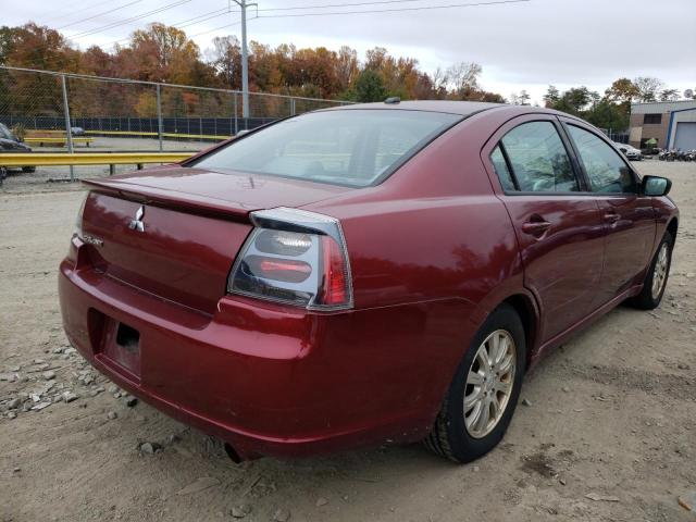 4A3AB56F07E062001 - 2007 MITSUBISHI GALANT ES BURGUNDY photo 4