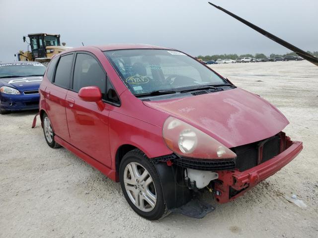 JHMGD38657S061077 - 2007 HONDA FIT S წითელი ფოტო 1