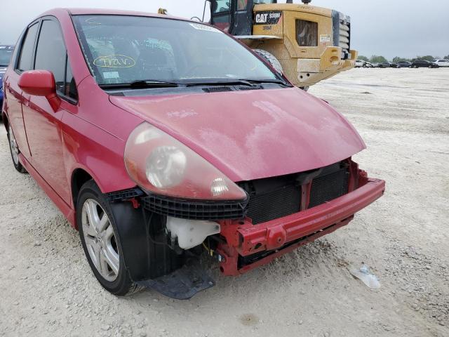 JHMGD38657S061077 - 2007 HONDA FIT S RED photo 9