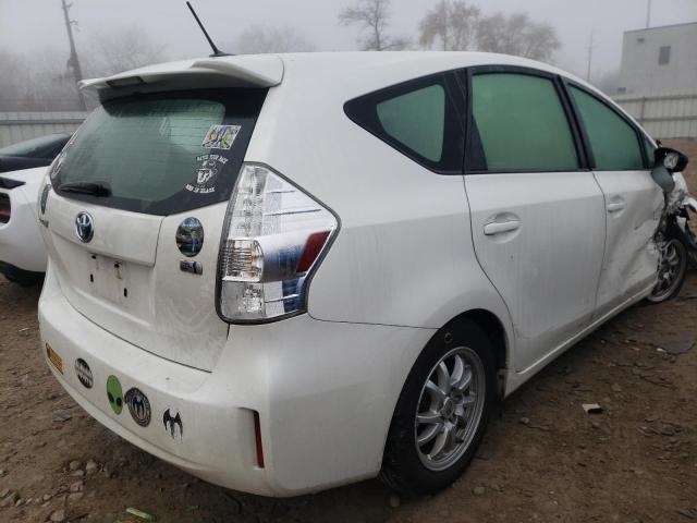 JTDZN3EU3C3025256 - 2012 TOYOTA PRIUS V WHITE photo 4