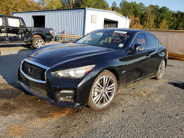 JN1AV7AR9EM703482 - 2014 INFINITI Q50 HYBRID BLACK photo 2