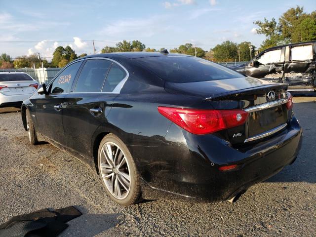 JN1AV7AR9EM703482 - 2014 INFINITI Q50 HYBRID BLACK photo 3