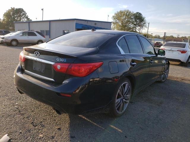 JN1AV7AR9EM703482 - 2014 INFINITI Q50 HYBRID BLACK photo 4