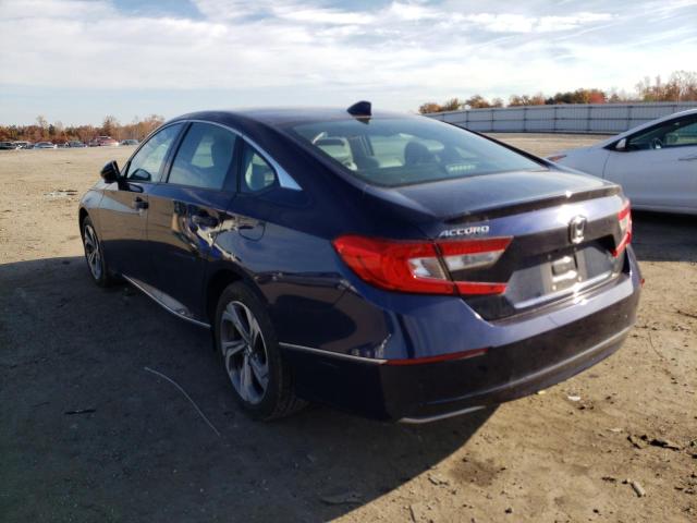 1HGCV1F54JA162265 - 2018 HONDA ACCORD EXL BLUE photo 3