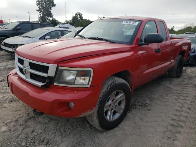 1D7RW3BK2AS225389 - 2010 DODGE DAKOTA SXT RED photo 2