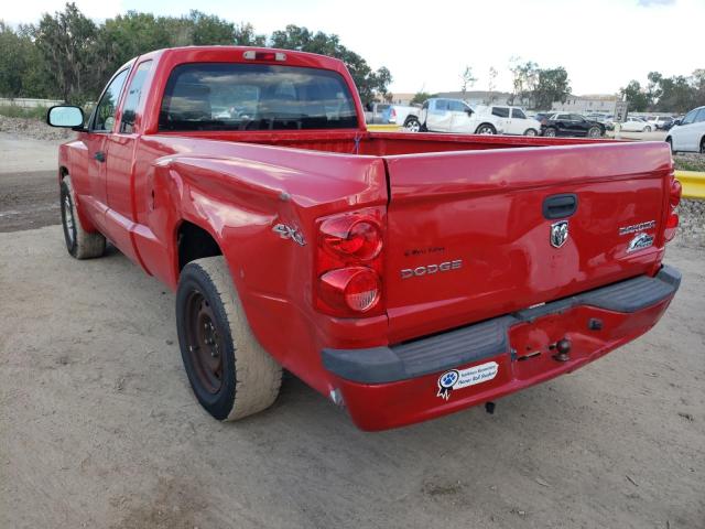 1D7RW3BK2AS225389 - 2010 DODGE DAKOTA SXT RED photo 3