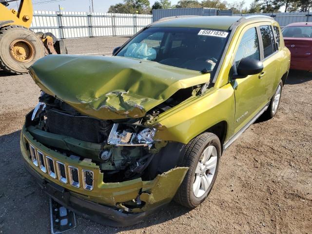 1C4NJDBB9CD562453 - 2012 JEEP COMPASS SP GREEN photo 2