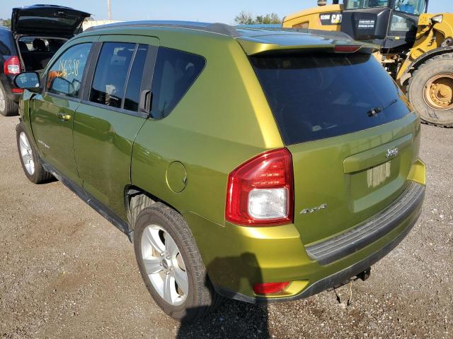 1C4NJDBB9CD562453 - 2012 JEEP COMPASS SP GREEN photo 3