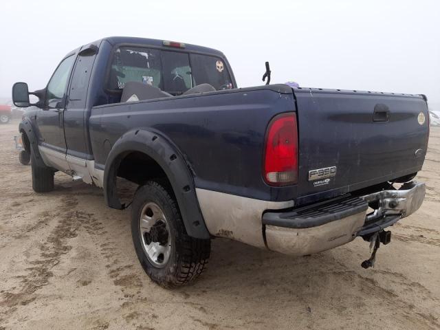 1FTSX31F72EB75411 - 2002 FORD F350 SRW S BLUE photo 3